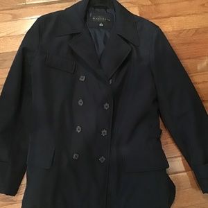 Gallery Midweight Microfiber Pea Coat Navy size S